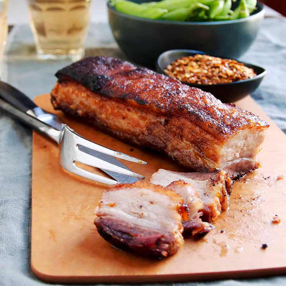 Marinated and Roasted Pork Belly